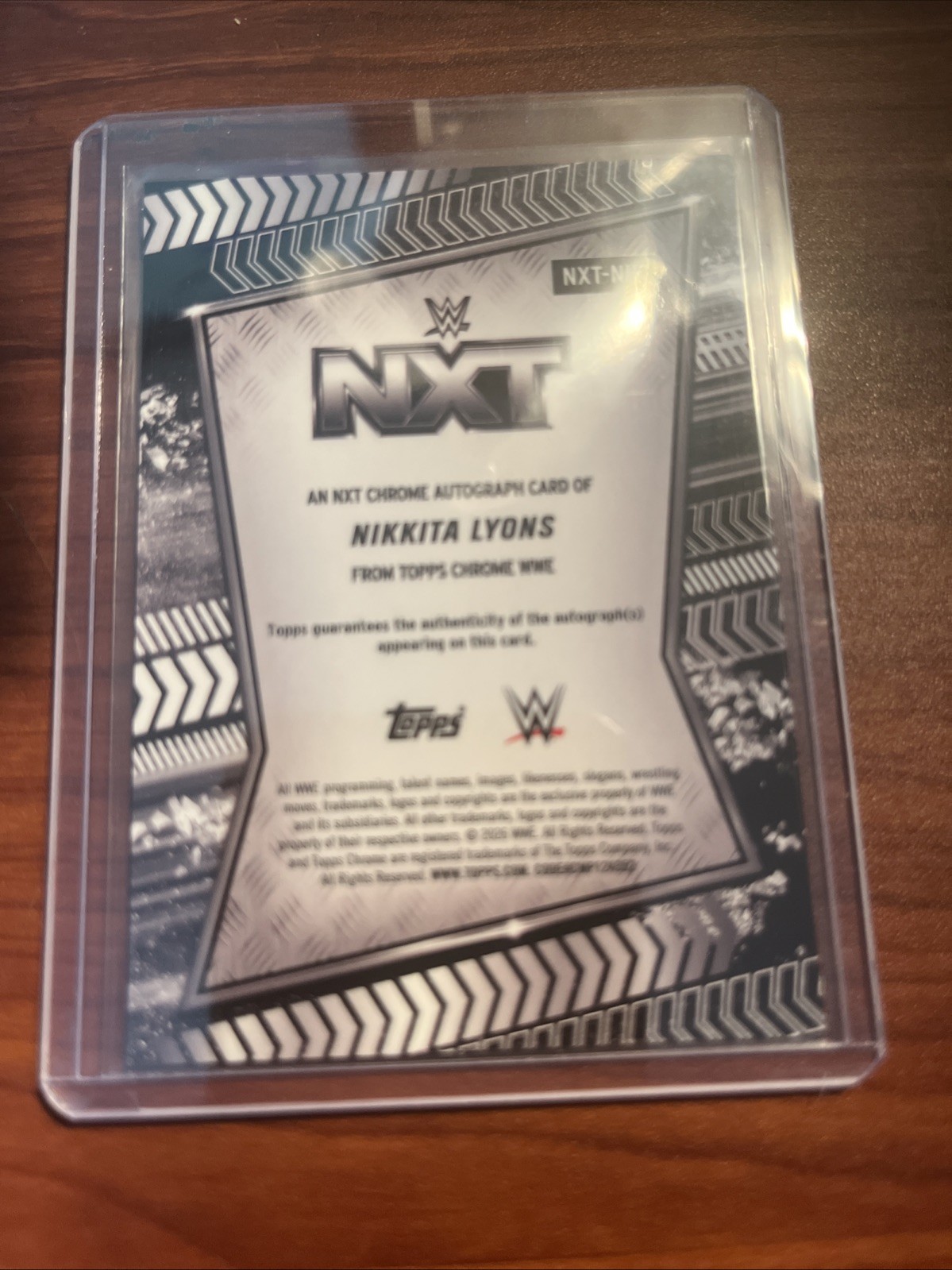 2026 Topps Chrome WWE #NXT-NIK Nikkita Lyons NXT On Card Auto view 2
