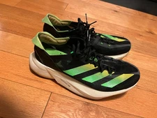 adidas Adizero Adios Pro 3 Low Core Black Solar Green GX6251 Men 8.5 / Women 9.5
