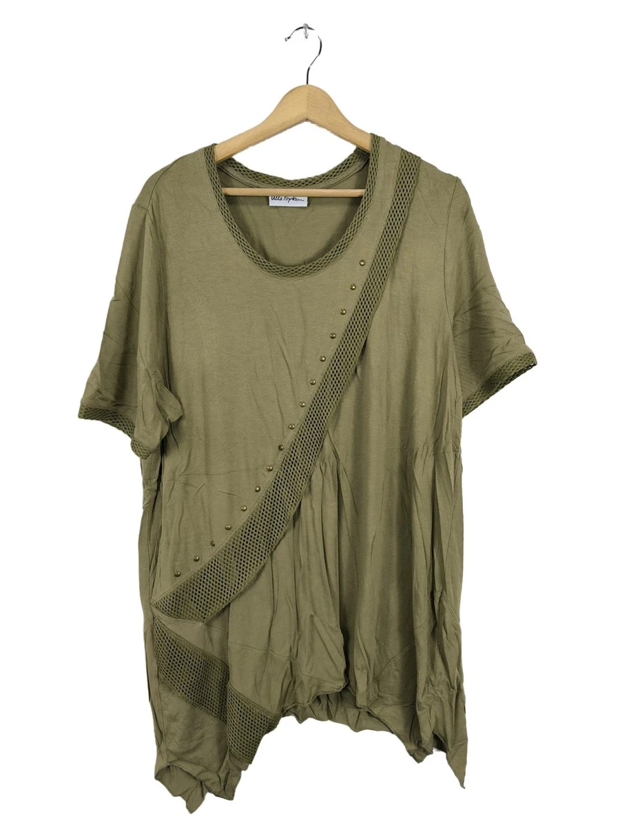 Maglia A Righe Donna Ulla Popken – Dolcevita, Maniche Lunghe, Bordi Aperti, Taglie Forti