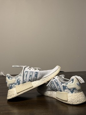 ADIDAS NMD R1 RUNNING SHOES GV8278 ORIGINAL BOOST CLOUD WHITE FLORAL WOMENS 8.5