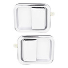 Pair Outside Door Handles for Jeep Wrangler w/ Full Doors Chrome Exterior Set