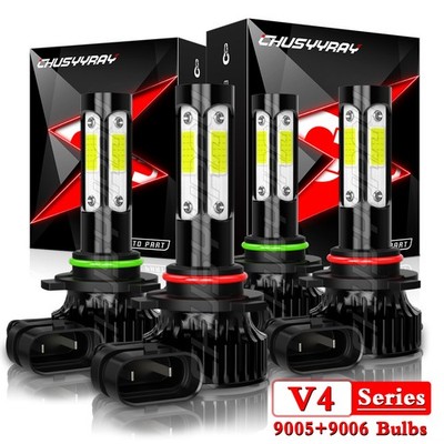 4XFit Chevy C1500 2500 3500 90-98 6000K LED Headlight Bulbs Hi/Lo Beam Combo Kit