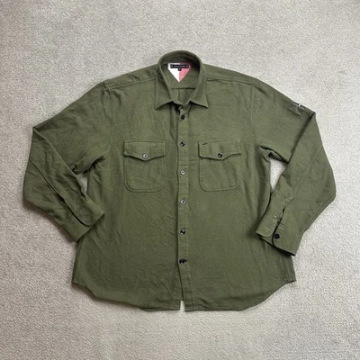 TOMMY HILFIGER Herren Hemd Shirt Gr 2XL Relaxed Casual Overshirt Logo 32101 Grün - Bild 1 von 4