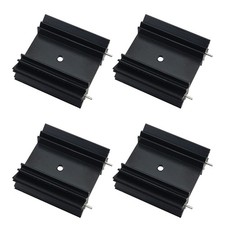 4 PCS Black Aluminum Heatsink 35x12x35mm Small Power Heat Sink Cooling