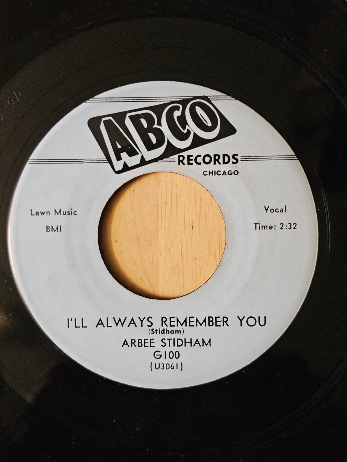 Arbee Stidham I'll Always Remember You/Meet Me Half Way R&B, Blues 1956 Abco