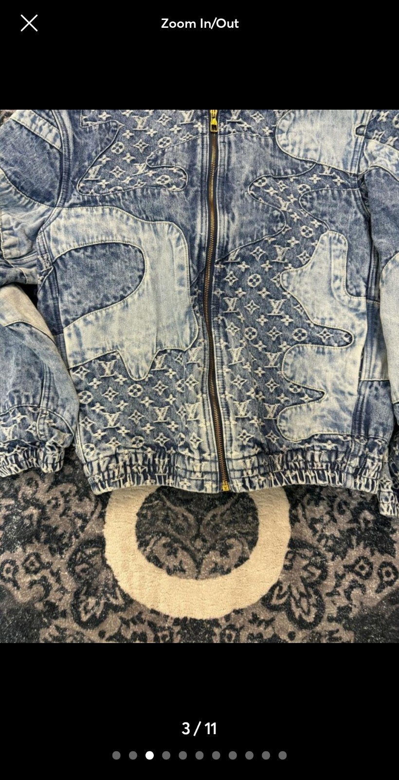 Louis Vuitton x Nigo Monogram Patchwork Denim Hoo… - image 3
