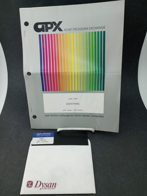 APX Atari Program Exchange Product Downhill Floppy & Manual Mark Reid
