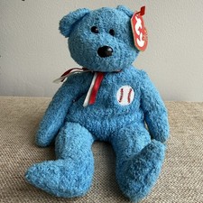 Ty Beanie Babies Addison Baseball Bear Plush Soft Toy With Tag 