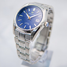 Grand Seiko Hi-Beat 36000 Automatic Blue Dial Date Stainless Steel Bracelet