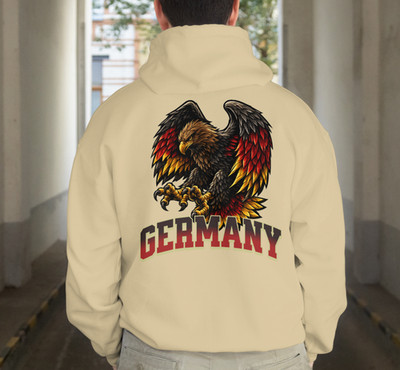 Deutschland Germany Hoodie Adler Eagle Flagge Fahne Stolz Patriot Fußball Heimat