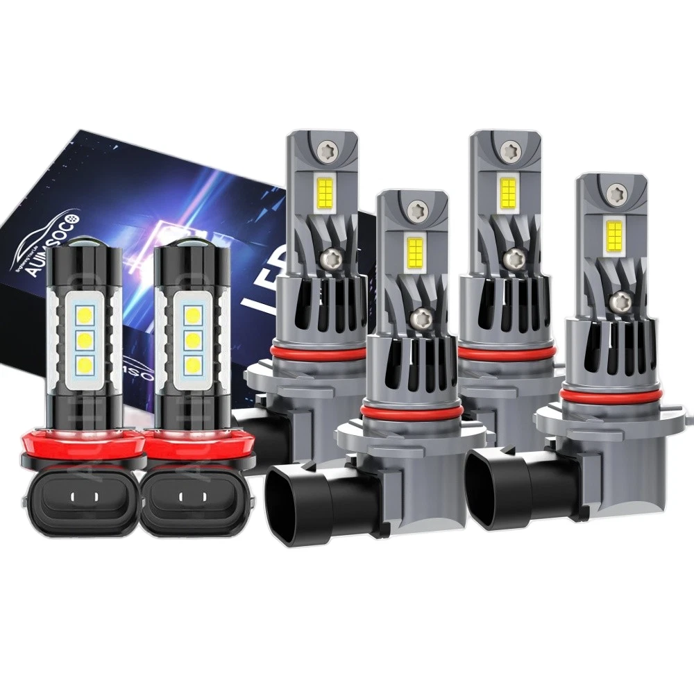 For Mitsubishi Lancer 2008-2015 2016 2017 LED Headlight Hi/Lo Fog Lights Bulbs