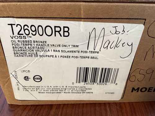 NUEVO Moen T2690ORB Voss 3 funciones presión balanceada recorte aceite frotado bronce B281 - Imagen 3 de 3