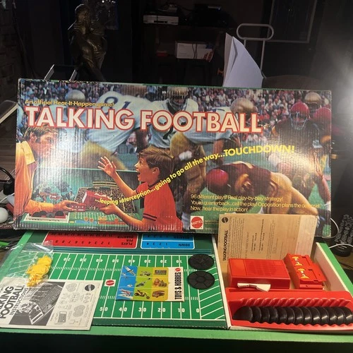 VINTAGE 1982 Mattel Talking Football Game -Hear It Happen -COMPLETE*WORKING