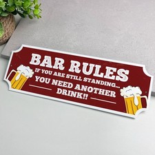 Bar Sign Bar Rules Acrylic Plaque Bar Accessories for Home Pub Outside Bar Signs