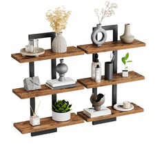 Floating Shelves Set of 2 Wall Mounted 3Tier Storage Shelves BF31BJP201