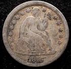 KAPPYSCOINS GH747 1857 FINE SEATED LIBERTY SILVER DIME