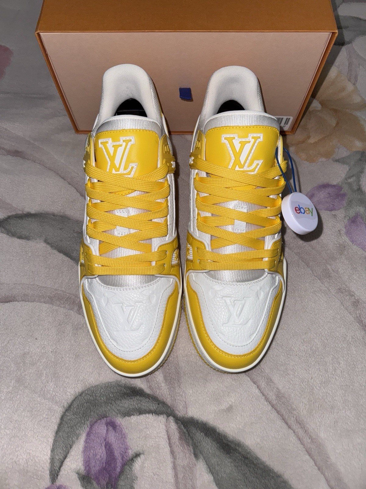 Louis Vuitton Trainer Low ‘yellow White’ Sz- 6.5LV And 7.5US Worn Lightly image 3