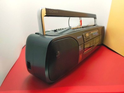【Vintage】SONY ラジカセ ★Bluetooth対応★CFS‐W404 SONY CFS-W404 Red Double Cassette Radio Bluetooth Adapter Included