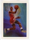 1990-91 NBA Hoops Basketball #358 Michael Jordan Chicago Bulls Team Card NM