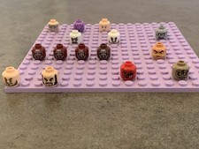LEGO Minifigure Heads Rare Some Retired Hard To Find Great Deal Lot Of 15