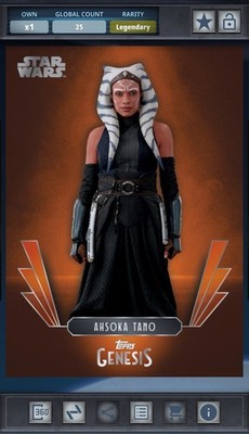 Star Wars Card Trader Topps Genesis - Orange Legendary 25cc - Ahsoka Tano