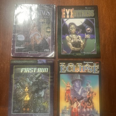 Shadowrun RPG Lot   4 Books Eye Witness,Awakenings , First Fun , Total Eclipse