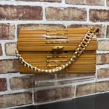 Vintage Wood Slat Purse Handbag