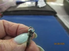 VINTAGE STERLING SILVER BLACK PEARL RING