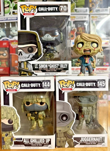 Call of Duty Funko Lot: Ghost, All Ghillied Up, Juggernaut (BOXED); Zombie (OOB)