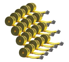 (20 Pack) Kinedyne 4" x 30' Winch Strap with Flat Hook - Gold