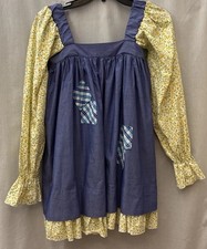 Annie Orphan Costume Dress Girl Hard Knock Life Blue Prairie Theater MC Medium