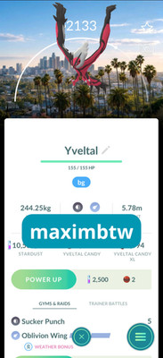 Non Shiny Yveltal Background Los Angeles - GoTour Kalos 2026  Pokemon GO 