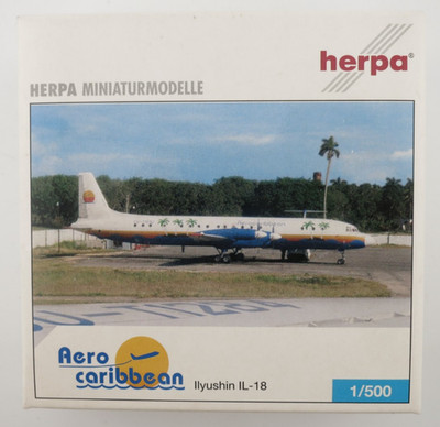 Herpa Aerocaribbean Ilyushin IL-18 Model - 1:500 - 514613 | eBay