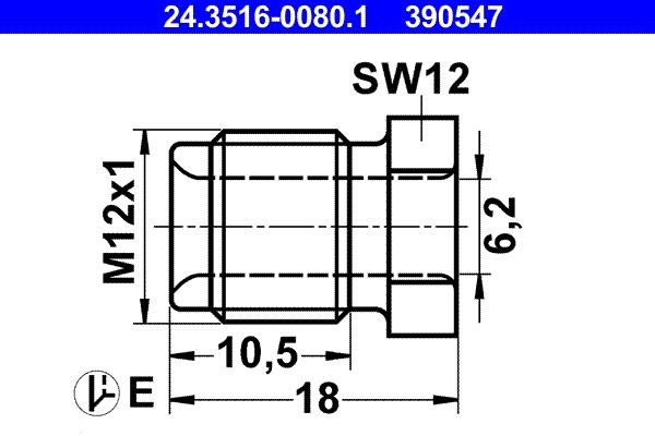 10X ATE ÜBerwurfschraube 24.3516-0080.1-image