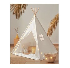 Tiny Land Kids Teepee Tent with Padded Mat & Light String& Carry Case- Kids Play