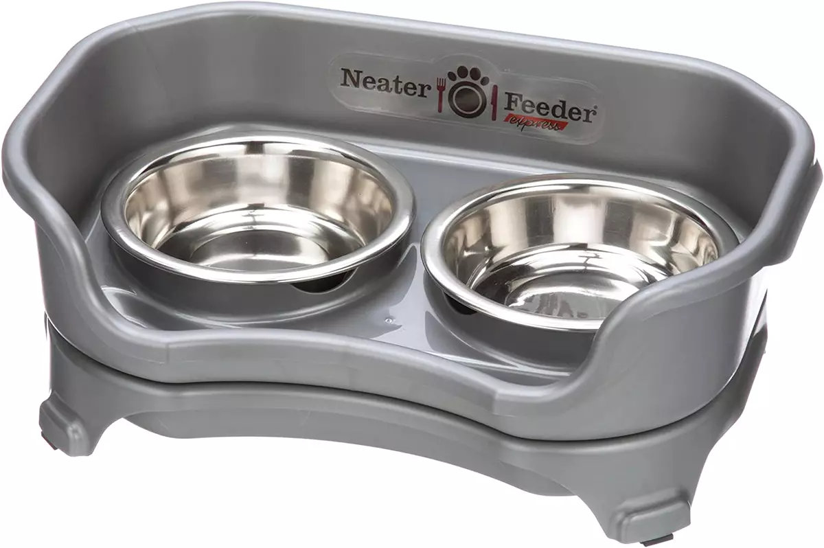 Stainless steel on sale cat feeder