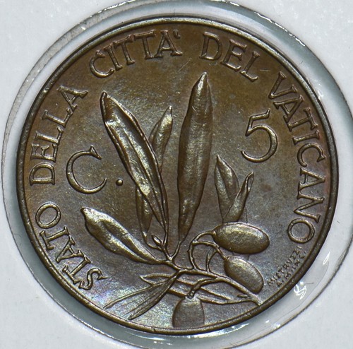 Vatican 1937 C 5 Centimes 299108 combine shipping - Picture 3 of 3