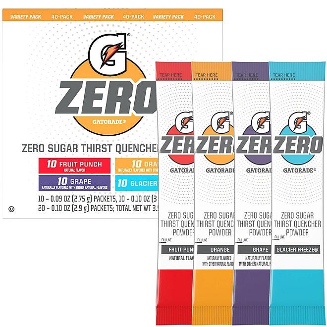 Gatorade G Zero Powder Variety Pack (40 ct.) TechRev Blog