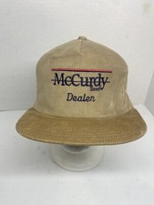 Vintage Mccurdy Seed Dealer Corduroy Snapback Hat Made In USA RARE