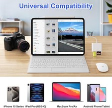 Type C Adapter TF SD Memory Card Reader OTG USB-C for iPhone 15 Pro Max Samsung