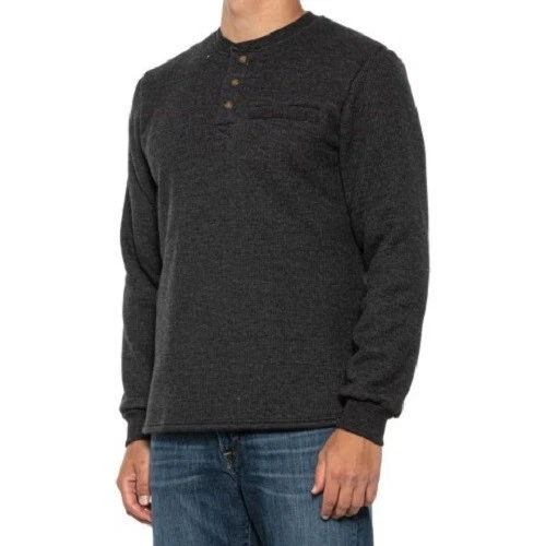 Fleece henley best sale shirts