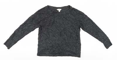 Marks & Spencer Damen Pullover Grau U-Ausschnitt Größe 10
