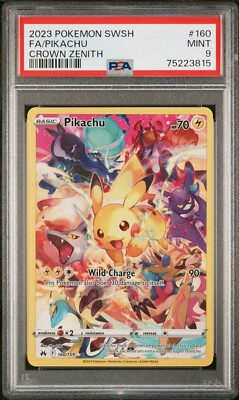2023 Pokemon Sword and Shield Crown Zenith 160 Full Art/Pikachu