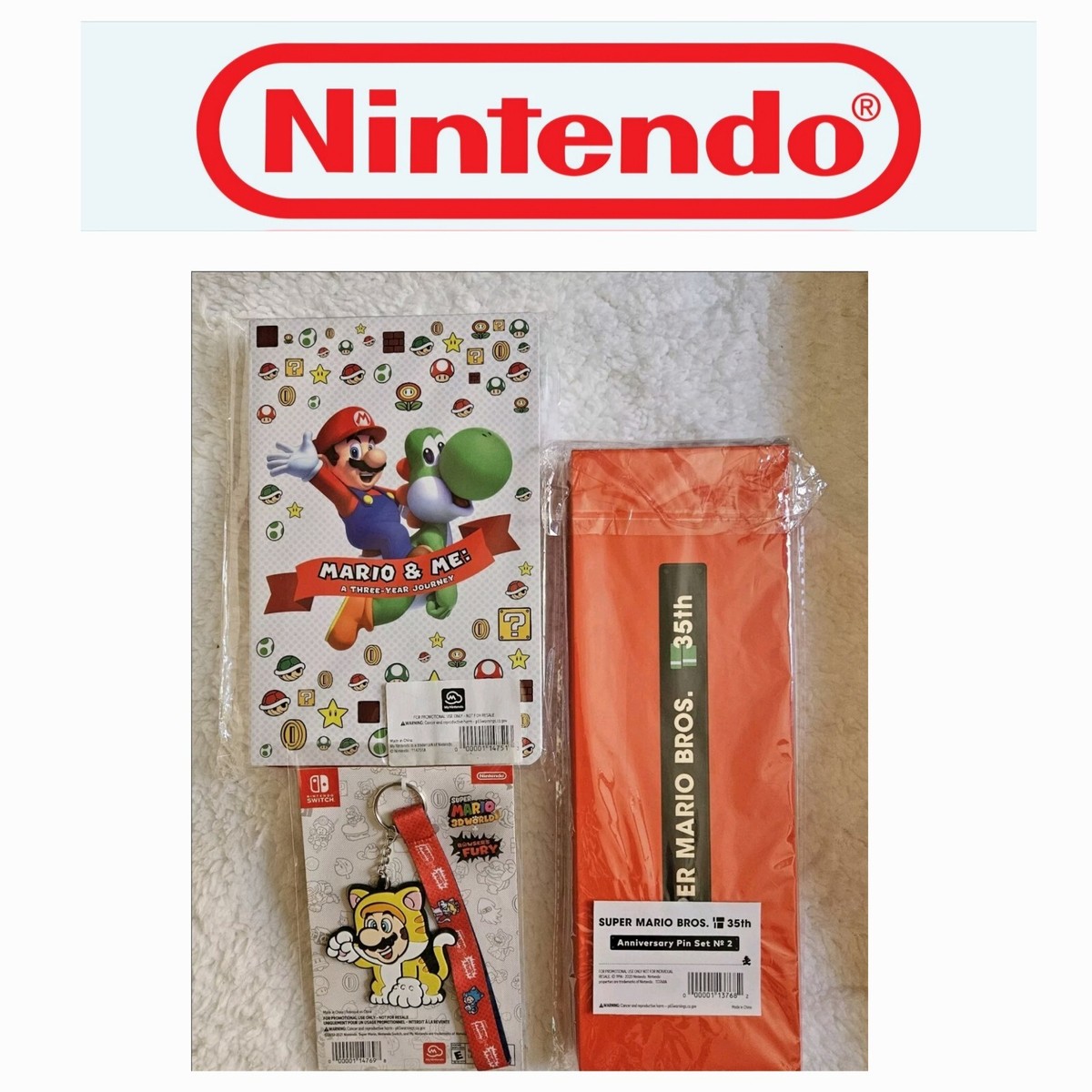 🔥 Super Mario 35th Anniversary Pin Set #2, Keychain Mario