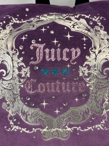 Vtg Juicy Couture Y2K Mini Velvet backpack Purple VGUC HTF - Picture 6 of 8