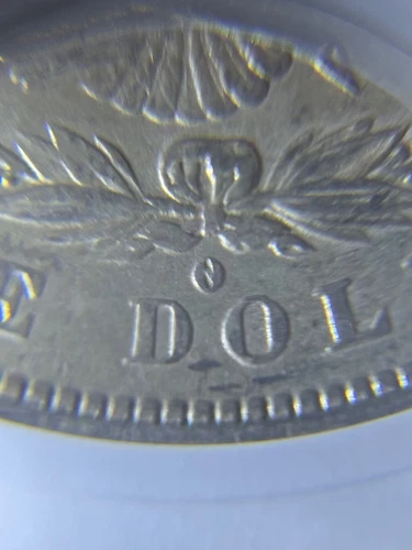 1882 O/S Morgan Silver Dollar ANACS AU53 VAM-3 Flush Top 100 Old Soapbox Holder