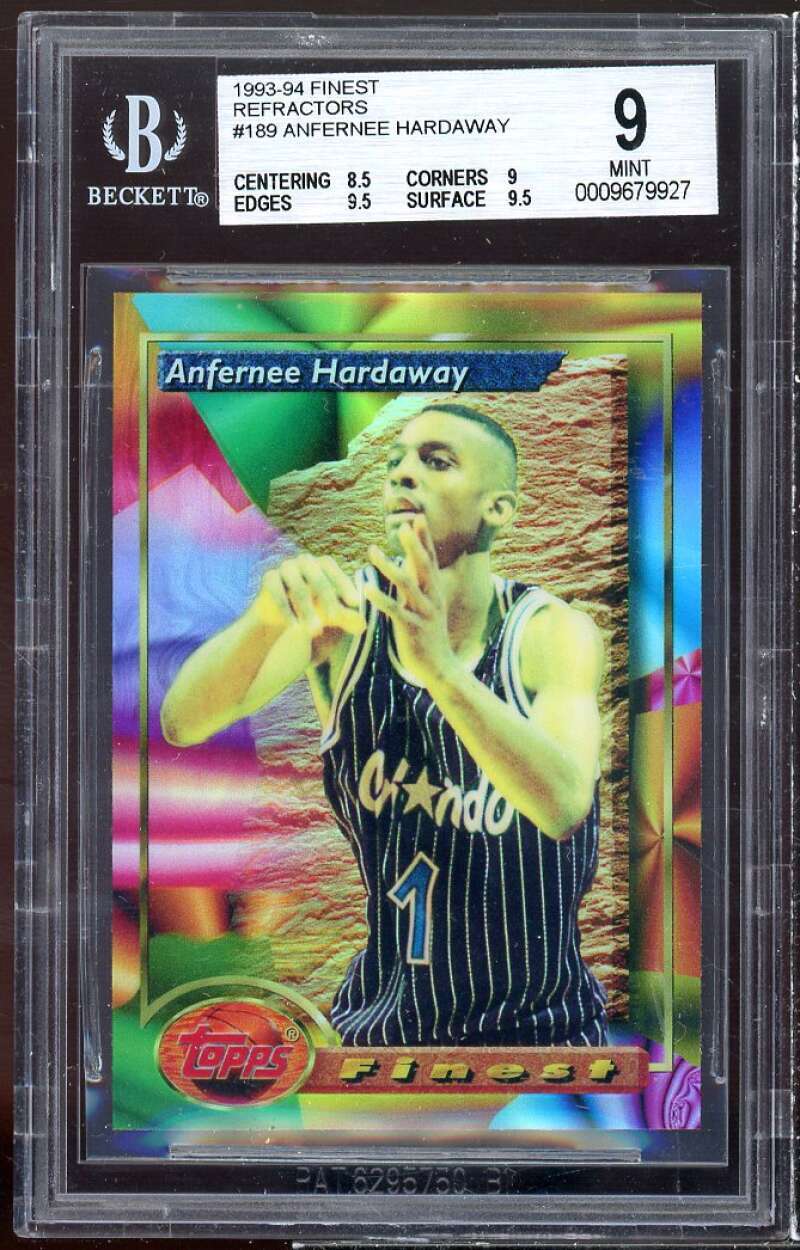 Anfernee Hardaway Rookie 1993-94 Finest Refractors #189 BGS 9 (8.5 9 9.5 9.5)
