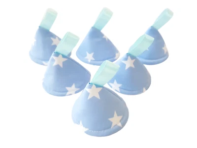 SMALL FACE WORLD Pee Pee Teepee x6 // Wee Stop Cones Teepees // Boy Baby Shower Gift / Blue Stars