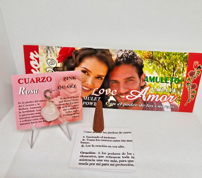 CUARZO ROSADO AMULETO ATRAE AMOR BUENA SUERTE DINERO PIEDRA 100% ORIGINAL 1PC