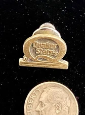 VINTAGE GOLD/BLACK TONE QUAKER STATE TIE TACK PIN